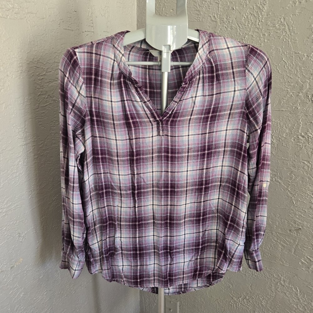 Plaid Purple Women's Top